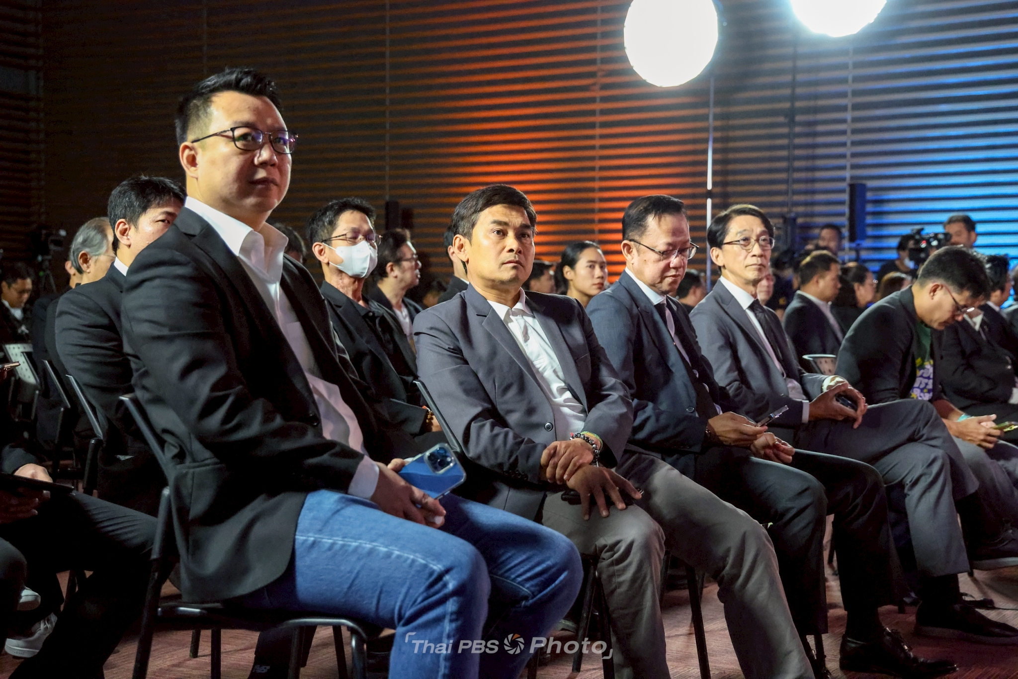 ภาพบรรยากาศการแถลงข่าวความร่วมมือการรายงานผลคะแนนการเลือกตั้ง 69