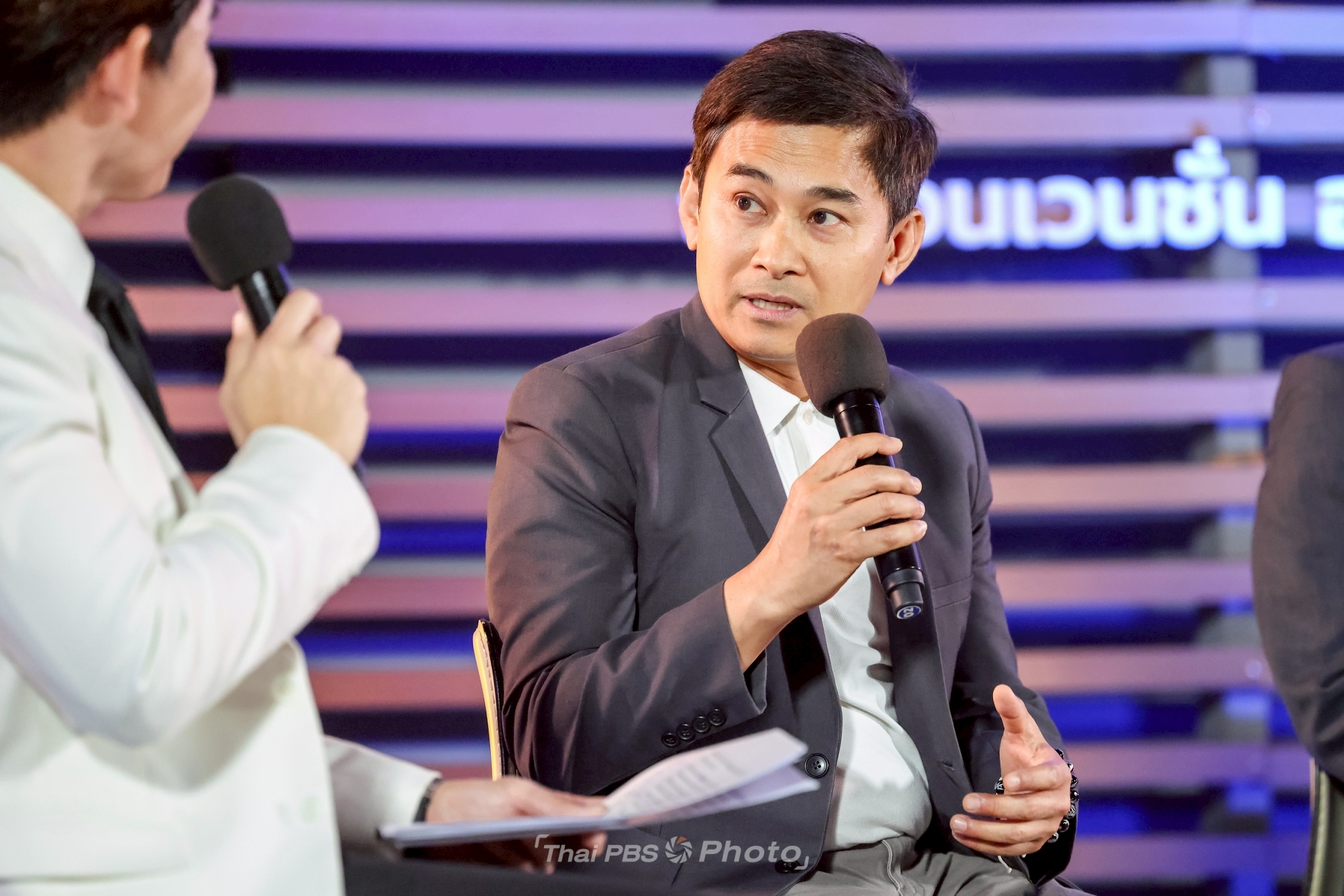 ภาพบรรยากาศการแถลงข่าวความร่วมมือการรายงานผลคะแนนการเลือกตั้ง 69