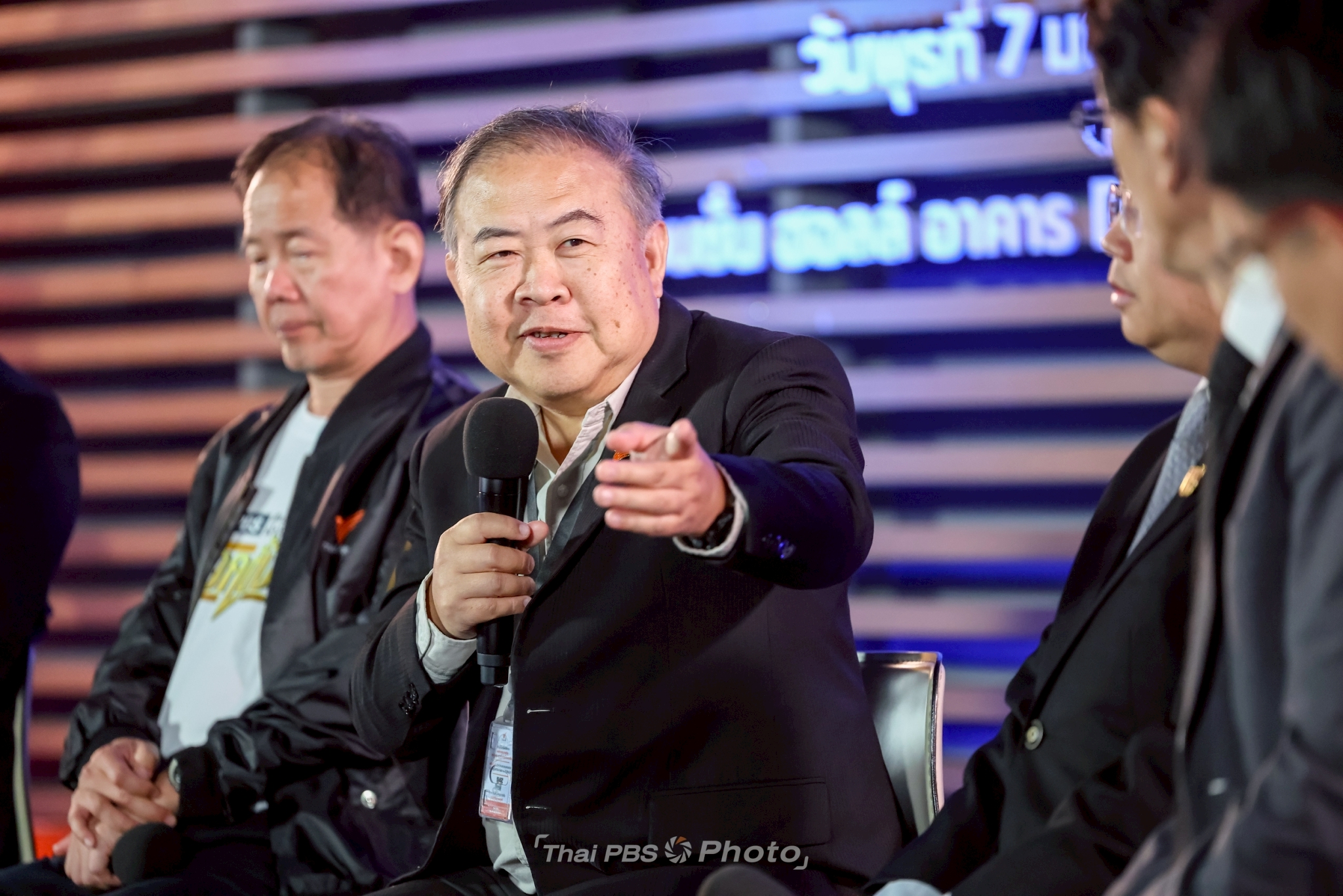 ภาพบรรยากาศการแถลงข่าวความร่วมมือการรายงานผลคะแนนการเลือกตั้ง 69