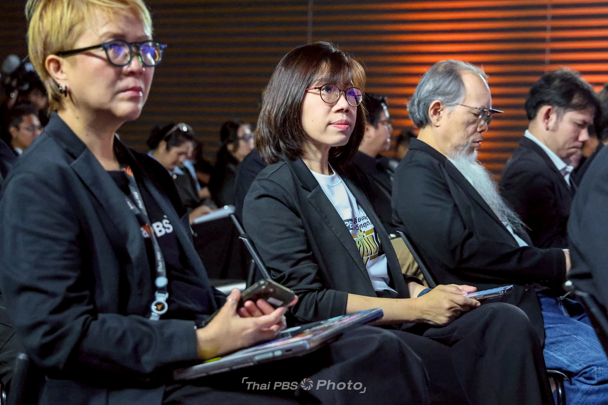 ภาพบรรยากาศการแถลงข่าวความร่วมมือการรายงานผลคะแนนการเลือกตั้ง 69