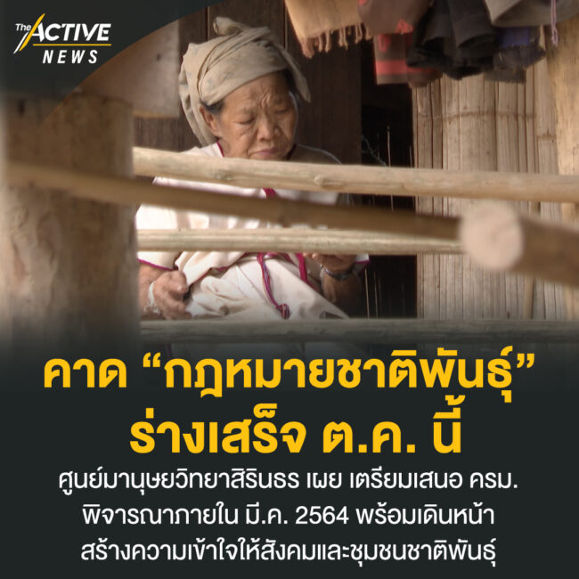 คาด กฎหมายชาติพันธุ์ ร่างเสร็จ ต.ค. นี้