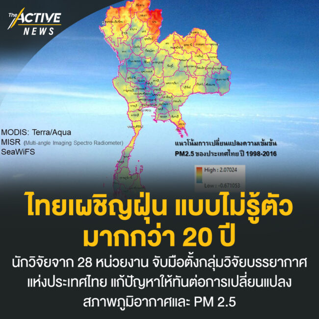 ไทยเผชิญฝุ่น แบบไม่รู้ตัวมากกว่า 20 ปี