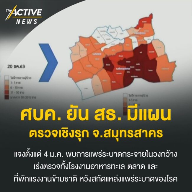 ศบค. ยัน สธ. มีแผนตรวจเชิงรุก จ.สมุทรสาคร