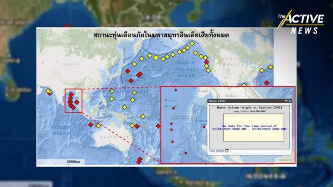 ทุ่นเตือนภัยสึนามึไทยเสีย เสี่ยงภัยสึนามิ