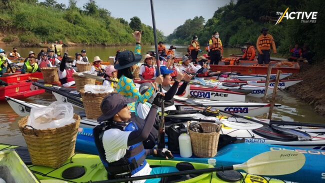 เริ่มแล้ว! พายเรือเพื่อบางปะกง ชวนคนไทยเลิกทิ้งขยะลงแม่น้ำ