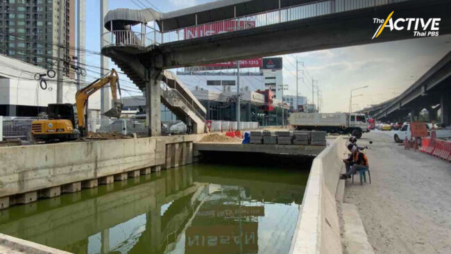 คาดเสร็จปีนี้ โครงการคูน้ำถนนวิภาวดีฯ รองรับน้ำได้เพิ่ม 100 มิลลิเมตร