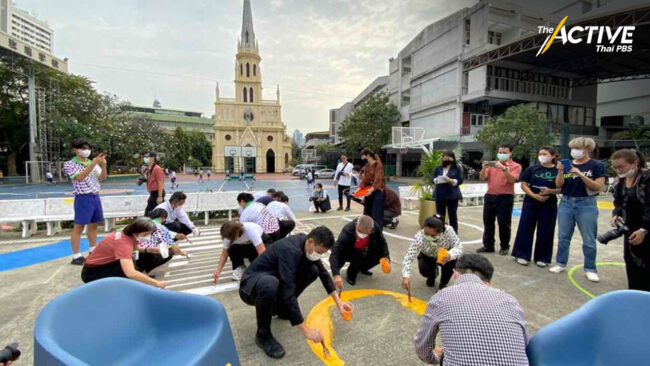 เติมสีลานกีฬาริมแม่น้ำเจ้าพระยา รับกิจกรรม Bangkok Design Week 2023