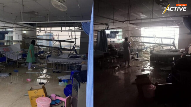 พายุฤดูร้อน กระหน่ำอุตรดิตถ์ บ้านเรือน อาคารผู้ป่วยพังเสียหาย ไฟฟ้าดับหลายชั่วโมง