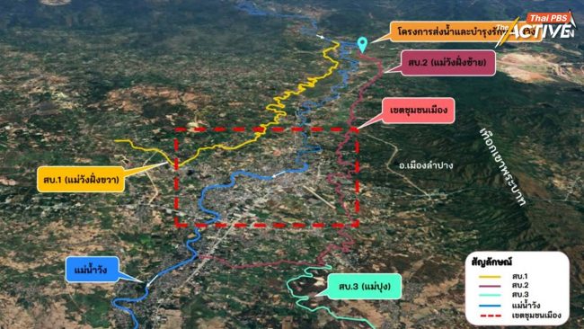 ชาวนาลำปาง ร้อง 'คลองแม่วัง' ตื้นเขิน-น้ำไม่พอ เสนอขุดคลองคู่ขนาน แก้แล้ง บรรเทาน้ำท่วม