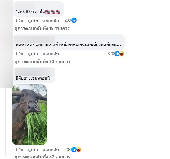 คอมเมนต์ไม่เห็นด้วยกับโพสต์ ฮุน มาเนต 