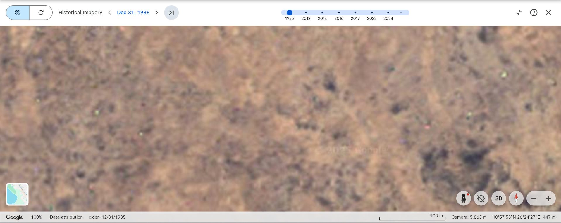 ภาพแผนที่ตามโพสต์ดังกล่าวในปี 1985