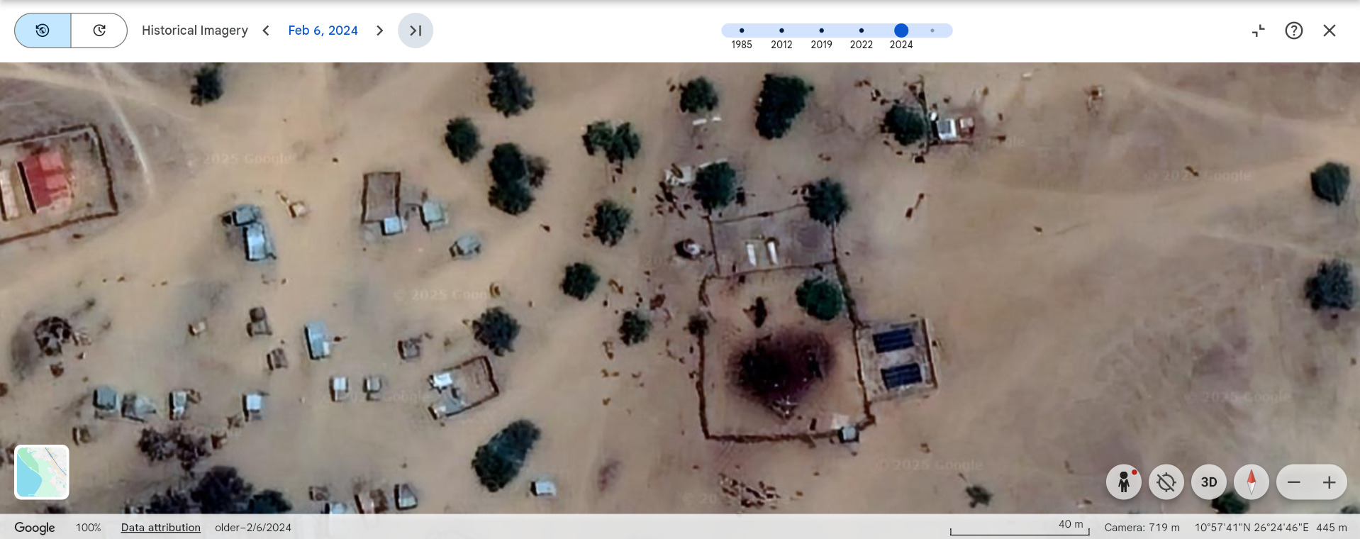 ภาพแผนที่ตามโพสต์ดังกล่าวในปี 2024