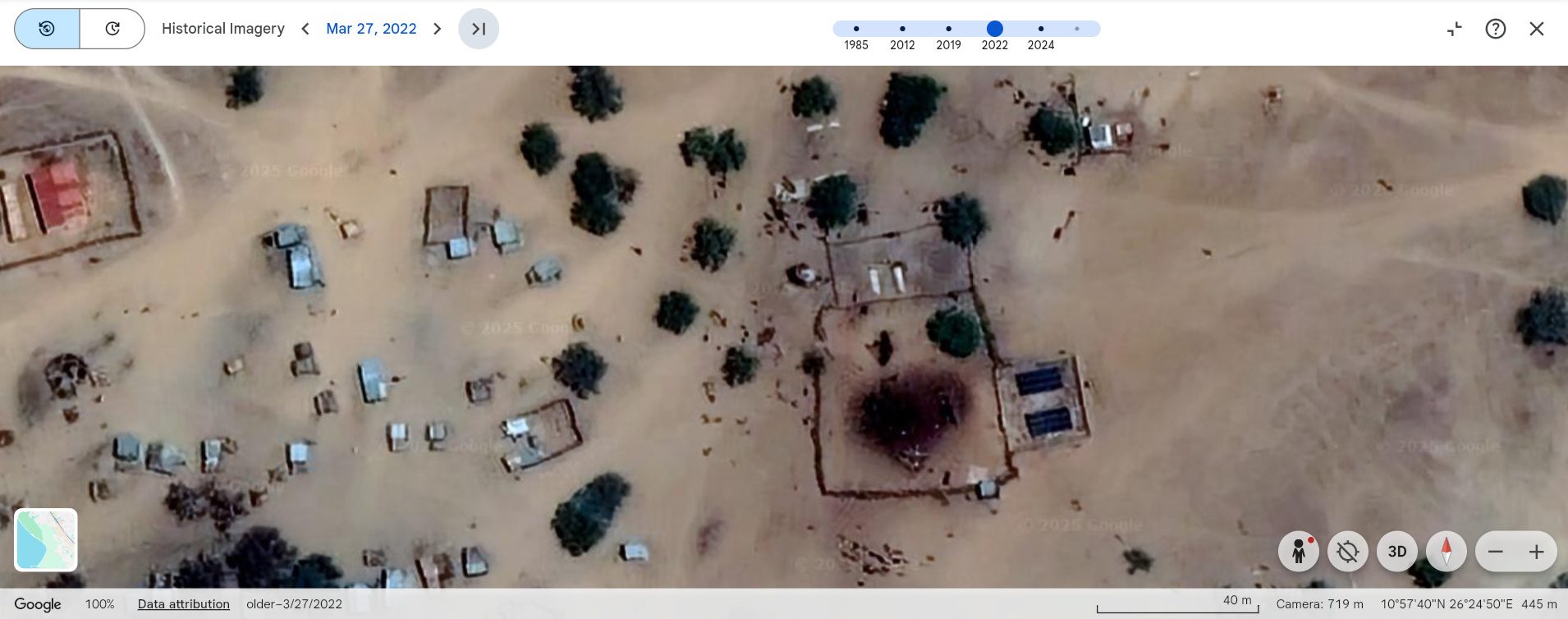 ภาพแผนที่ตามโพสต์ดังกล่าวในปี 2022