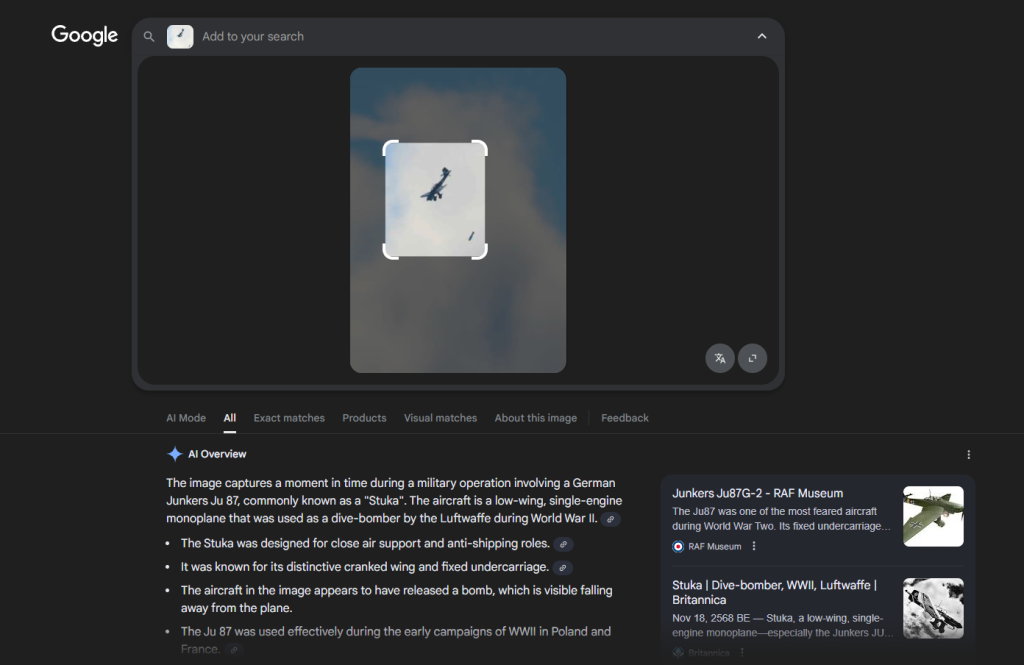 Google Lens แสดงผลการค้นหาภาพจากโพสต์