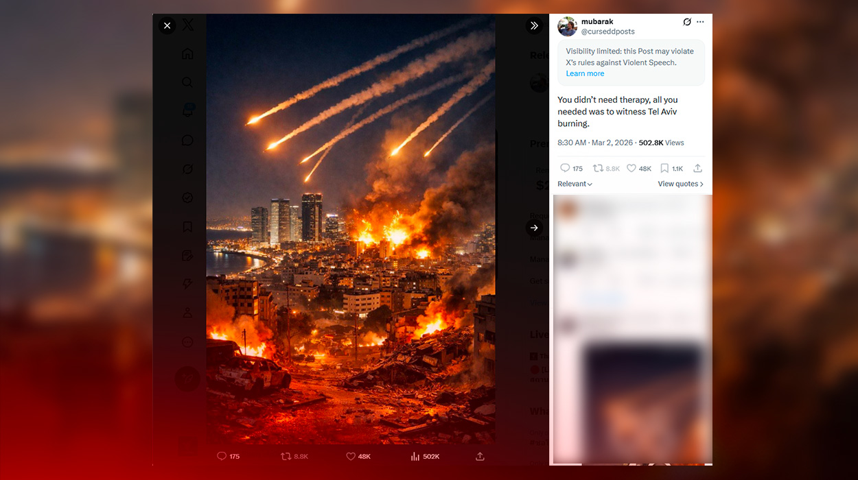 The post claimed that Tel Aviv was severely damaged during tensions between US-Israel and Iran.