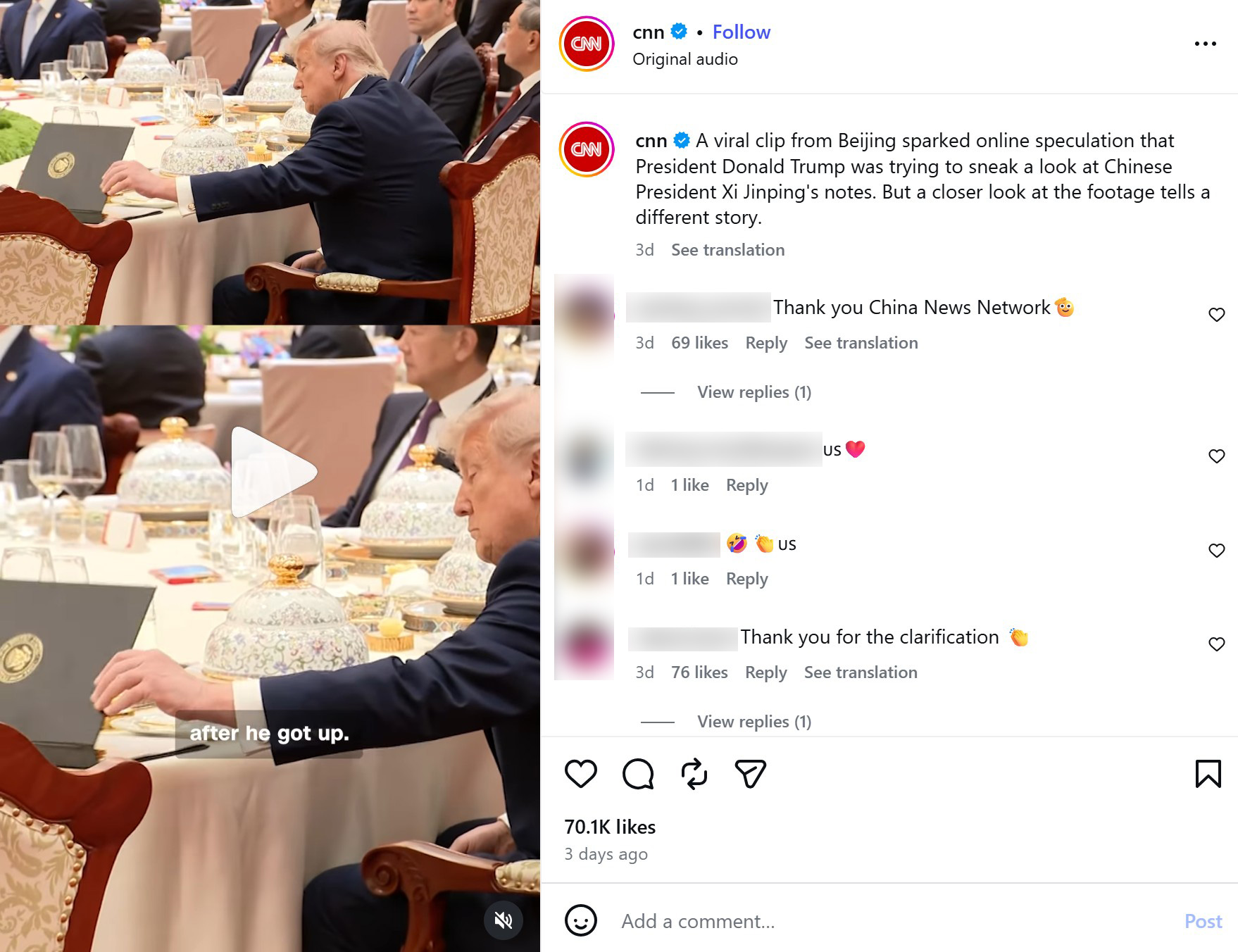 ภาพข่าวจาก IG  จากเว็บไซต์ CNN 