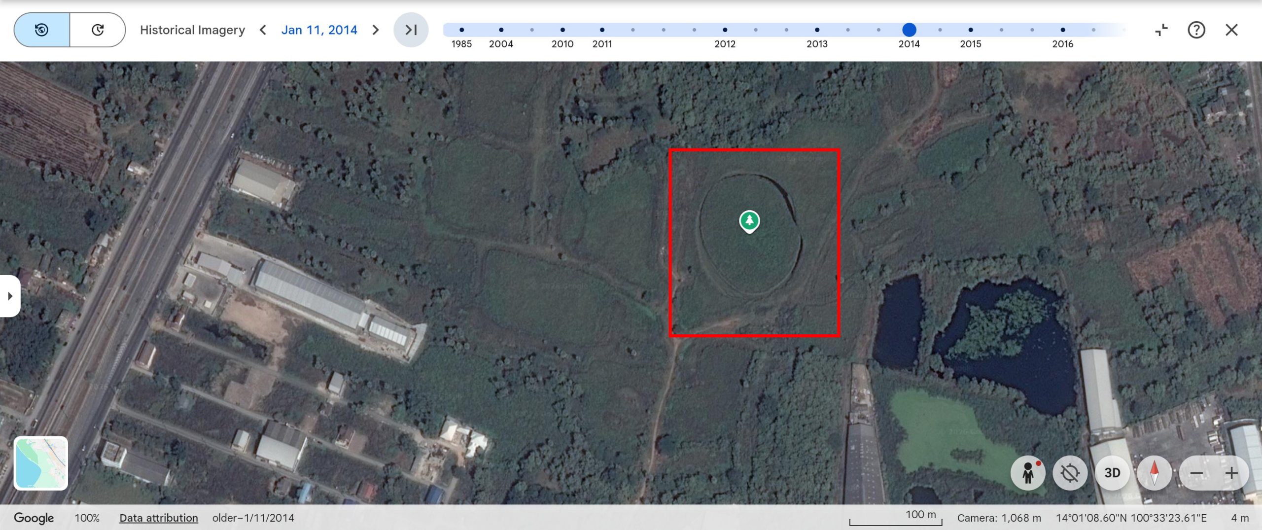 ภาพ Google Earth ปี 2557