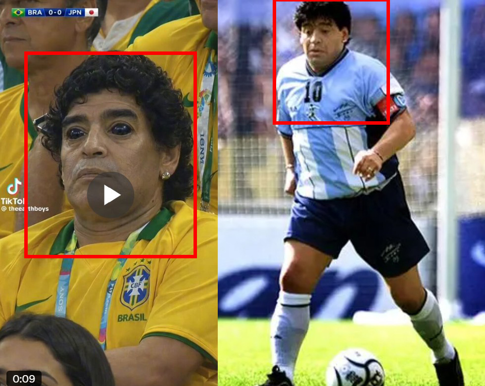 ภาพเปรียบเทียบจากคลิปในโพสต์ และภาพจากเว็บไซต์ BBC 